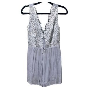 •Tobi gray romper size S • lace detail • low back